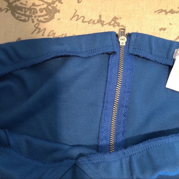 Blue Detailed Cotton Y2K Pencil Skirt Stretchy Super Comfy! - Picture 6 of 6